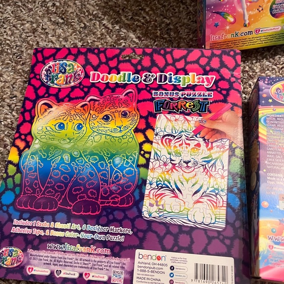 Lisa frank Unicorn and Dolphin Puzzle and Coloring Set bundle - Picture 6 of 7